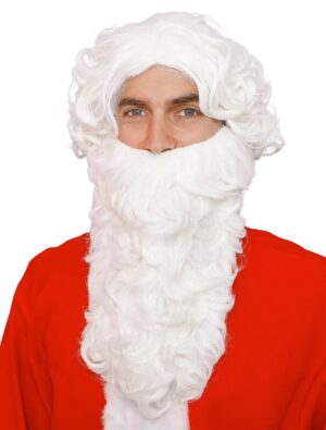 Kostümzubehör Kostümzubehör Perücke Weihnachtsmann mit Bart weiß