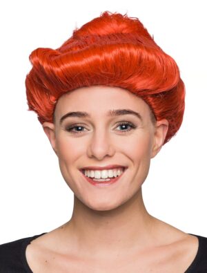 Kostümzubehör Kostümzubehör Perücke Wilma hochgesteckt glatt orange
