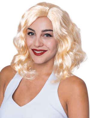 Kostümzubehör Kostümzubehör Perücke kinnlang wellig blond one size