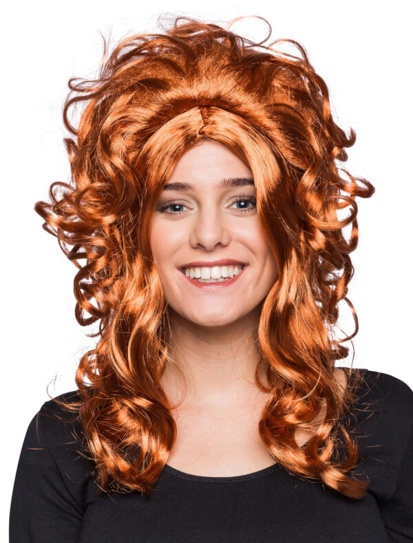 Kostümzubehör Kostümzubehör Perücke lang lockig Pony orange