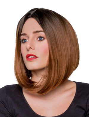 Kostümzubehör Kostümzubehör Perücke long Bob braun