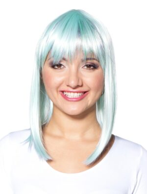 Kostümzubehör Kostümzubehör Perücke long Bob mit Pony mint one size