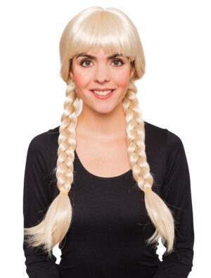 Kostümzubehör Kostümzubehör Perücke mit Zöpfen blond one size