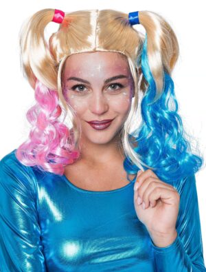 Kostümzubehör Kostümzubehör Perücke mit Zöpfen blond one size