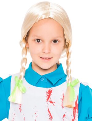 Kostümzubehör Kostümzubehör Perücke mit geflochtenen Zöpfen blond Kinder