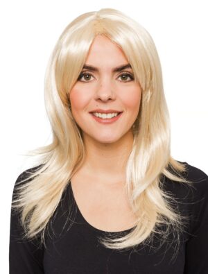 Kostümzubehör Kostümzubehör Perücke wellig mit Pony blond one size