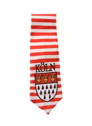 Kostümzubehör Krawatte Kölner Wappen rot/weiß