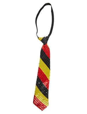 Kostümzubehör Krawatte Pailletten Belgien Farbe: schwarz/rot/gold