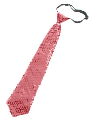 Kostümzubehör Krawatte Pailletten rosa