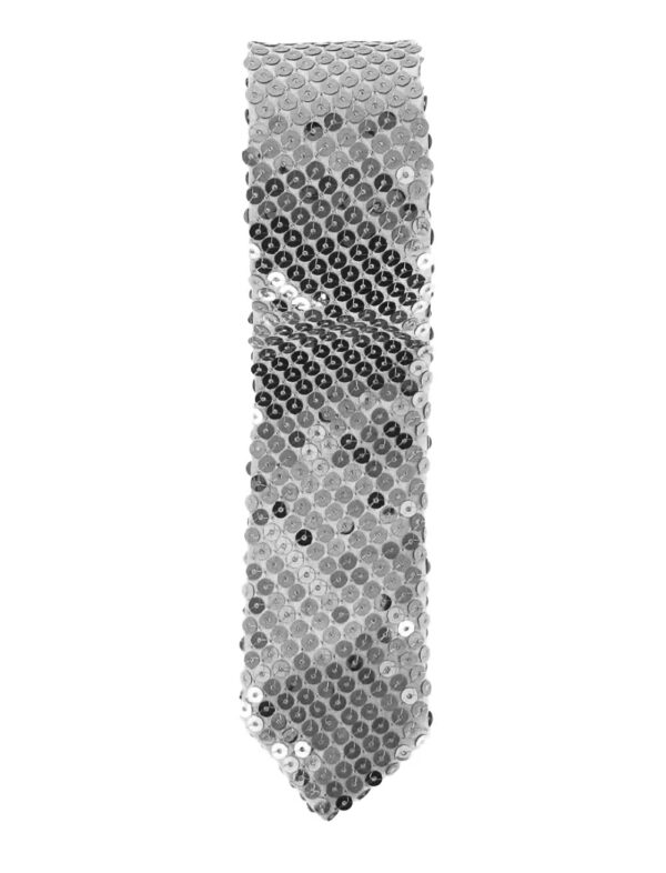 Kostümzubehör Krawatte Pailletten silber