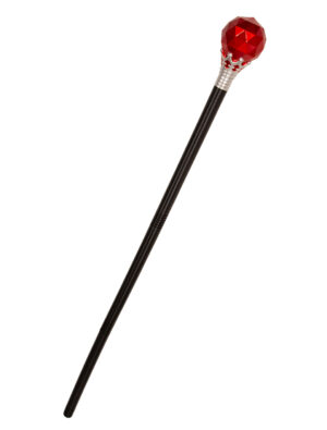 Kostümzubehör Kronzepter schwarz/rot/silber variable Länge