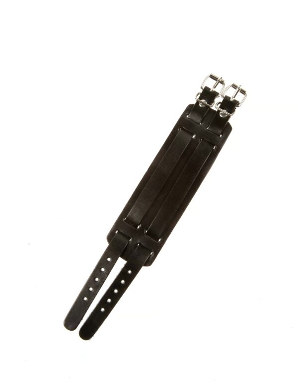 Kostümzubehör Kunstleder-Armband 2-reihig schwarz