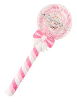 Kostümzubehör LED Blink Wirbler Lollipop  pink/weiß