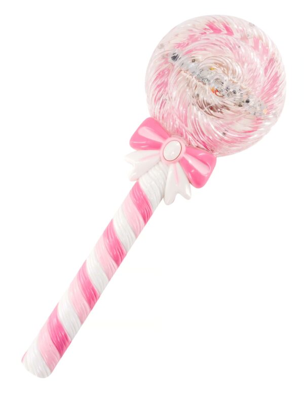 Kostümzubehör LED Blink Wirbler Lollipop  pink/weiß
