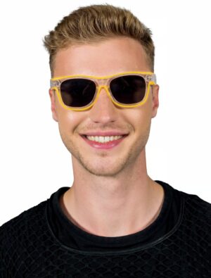 Kostümzubehör LED Brille neongelb