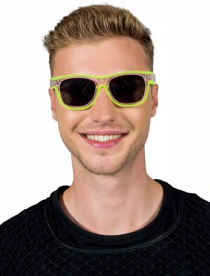 Kostümzubehör LED Brille neongrün