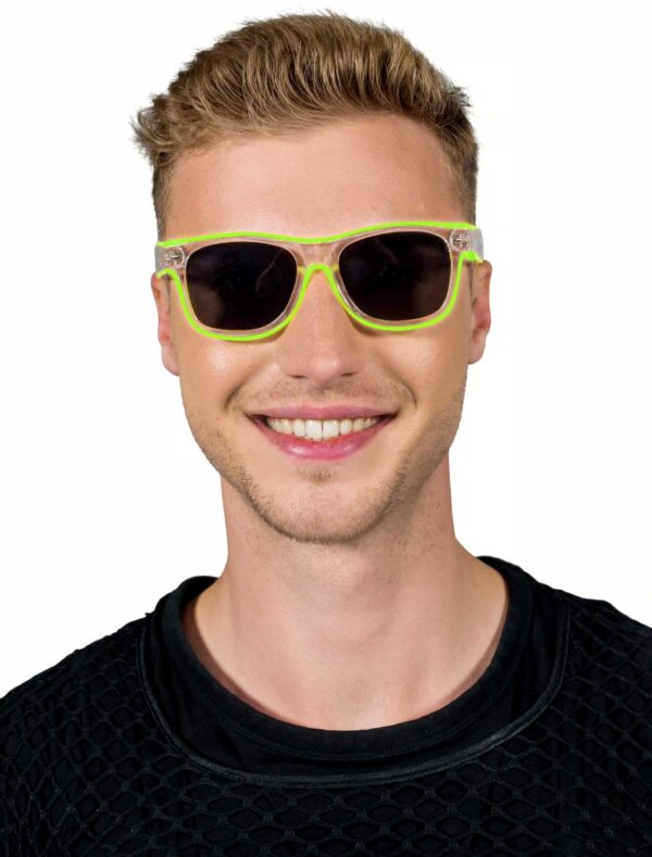 Kostümzubehör LED Brille neongrün