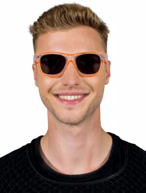 Kostümzubehör LED Brille neonorange