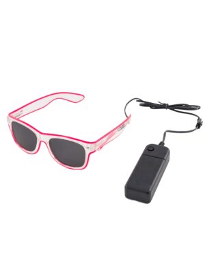 Kostümzubehör LED Brille neonpink