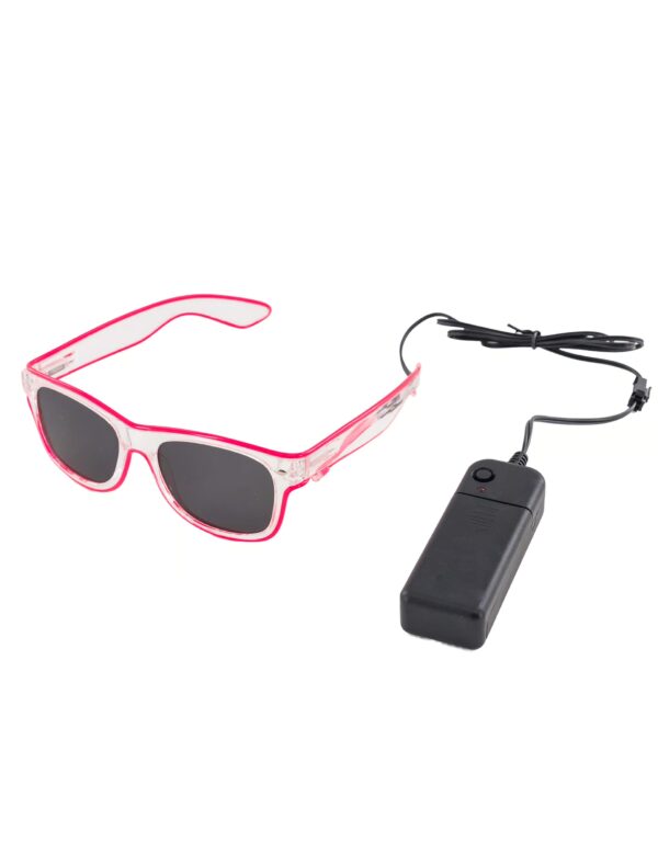 Kostümzubehör LED Brille neonpink