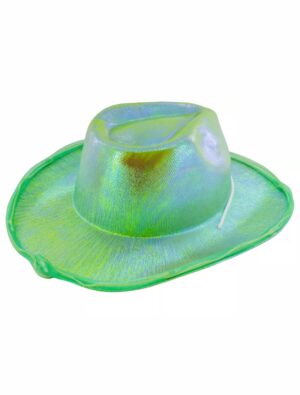 Kostümzubehör LED Cowboyhut grün