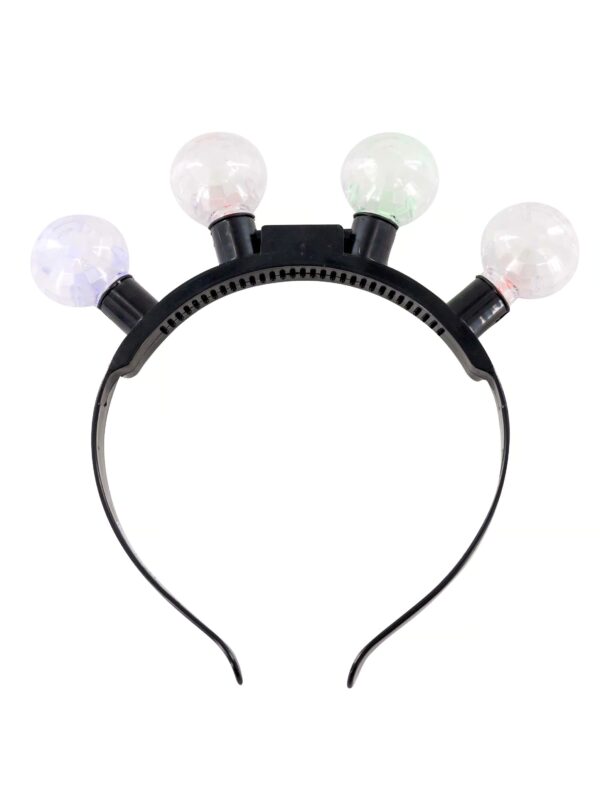 Kostümzubehör LED Harreif mit Discokugeln transparent