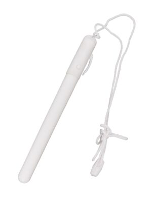 Kostümzubehör LED Leuchtstab blinkend 18cm Farbe: weiß