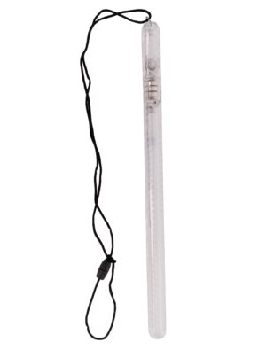 Kostümzubehör LED Leuchtstab durchsichtig blinkend 32cm Farbe: weiß