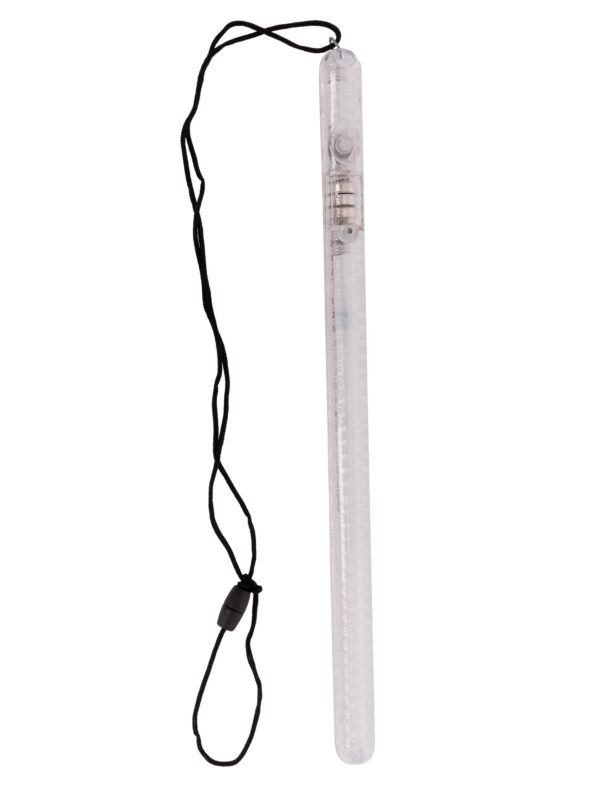 Kostümzubehör LED Leuchtstab durchsichtig blinkend 32cm Farbe: weiß