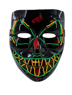 Kostümzubehör LED Maske Anonym bunt Farbe: mehrfarbig