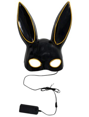 Kostümzubehör LED Maske Bunny schwarz/gelb