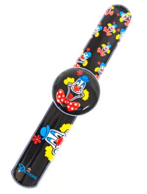 Kostümzubehör LED Schnapparmband Deiters Clown schwarz