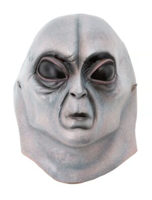 Kostümzubehör Latexmaske Alien grau