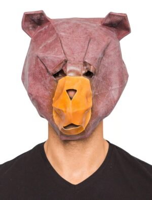 Kostümzubehör Latexmaske Bär Farbe: grün
