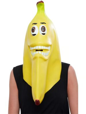 Kostümzubehör Latexmaske Banane gelb