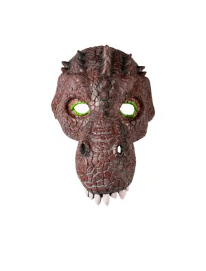 Kostümzubehör Latexmaske Dinosaurier Farbe: braun