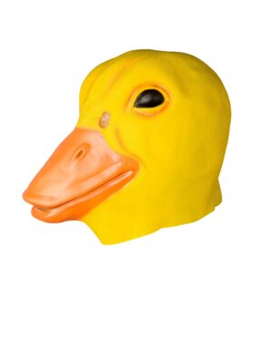 Kostümzubehör Latexmaske Ente gelb