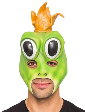 Kostümzubehör Latexmaske Froschkönig Farbe: grün