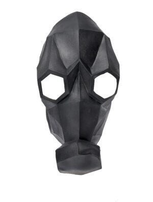 Kostümzubehör Latexmaske Gasmaske schwarz
