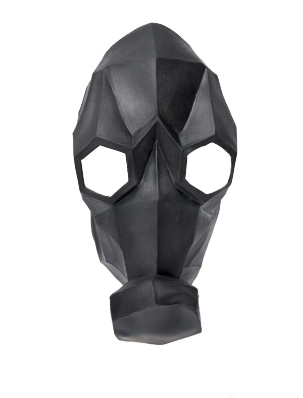 Kostümzubehör Latexmaske Gasmaske schwarz
