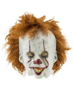 Kostümzubehör Latexmaske Horrorclown weiß
