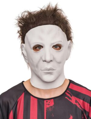 Kostümzubehör Latexmaske Michael schwarz/weiß
