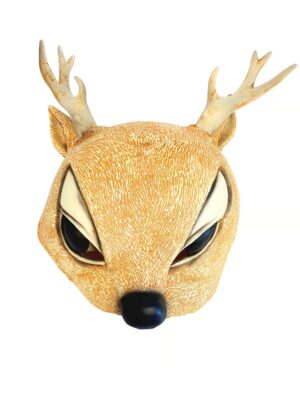Kostümzubehör Latexmaske Reh Farbe: beige