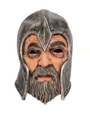Kostümzubehör Latexmaske Römer mit Helm Farbe: beige