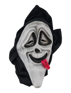 Kostümzubehör Latexmaske Schrei schwarz/weiß