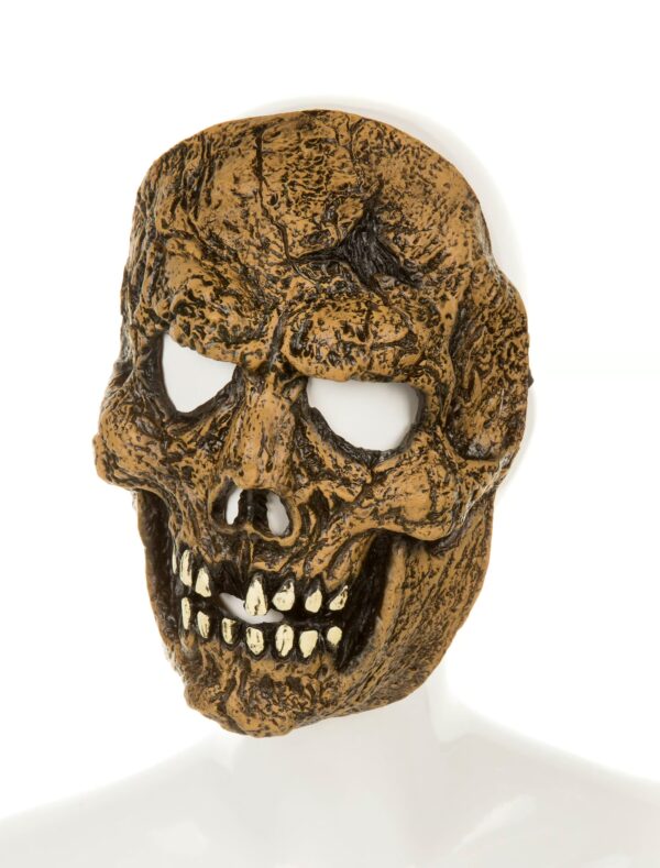 Kostümzubehör Latexmaske Totenkopf braun