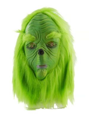 Kostümzubehör Latexmaske Weihnachtsschreck grün