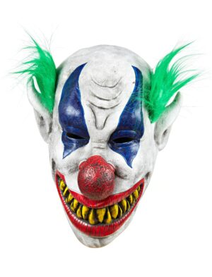 Kostümzubehör Latexmaske gruseliger Clown Farbe: weiß