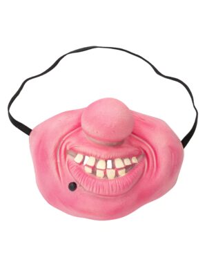 Kostümzubehör Latexmaske halbes Gesicht rosa
