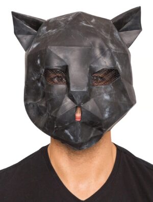 Kostümzubehör Latexmaske schwarze Katze